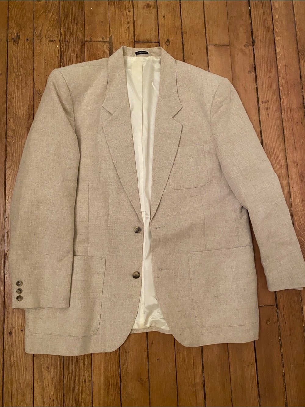 Eddie Bauer  Beige Linen/Cotton Blazer 44/46